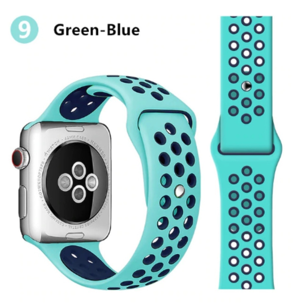 NEW[BAND] GreenBlue Sport Silicone For Apple Watch